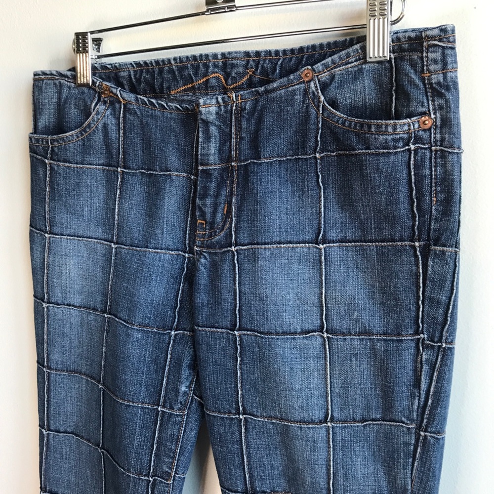 RARE 7 For All Mankind Quilted Patchwork Jeans - Picture 7 of 8